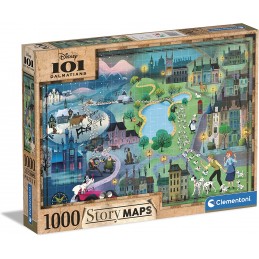 PUZZLE 1000 DISNEY MAPS 101...